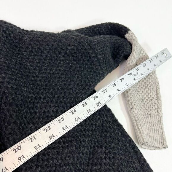 Vince Pullover Sweater Womens XL Navy Gray Colorblock Yak Wool Crew Neck - Picture 6 of 11